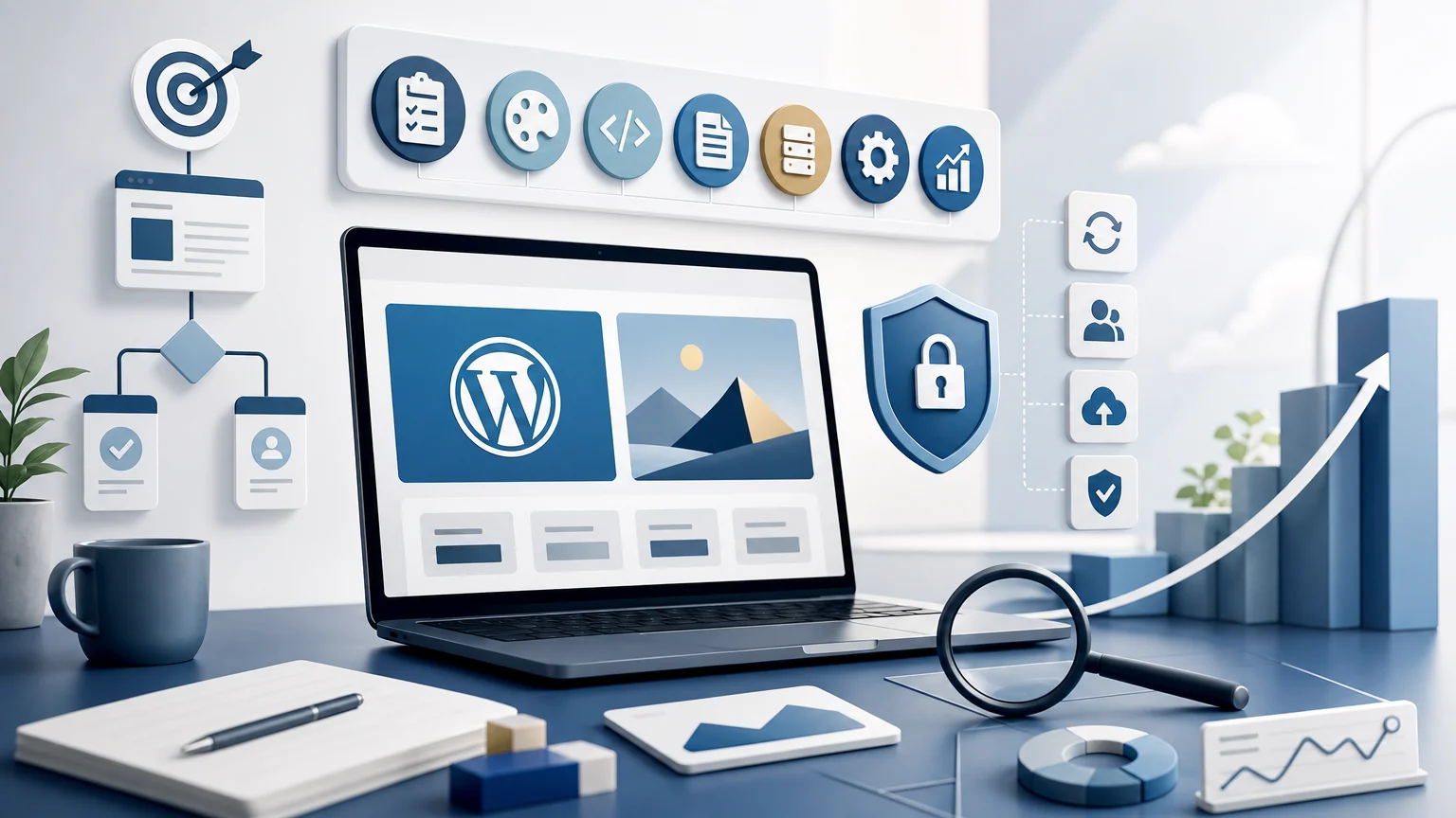 WordPress dla firmy – ilustracja redakcyjna