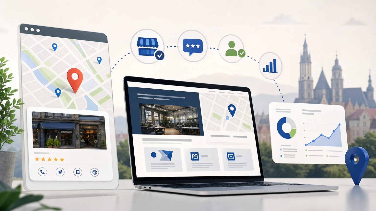 marketing lokalny firmy – ilustracja redakcyjna