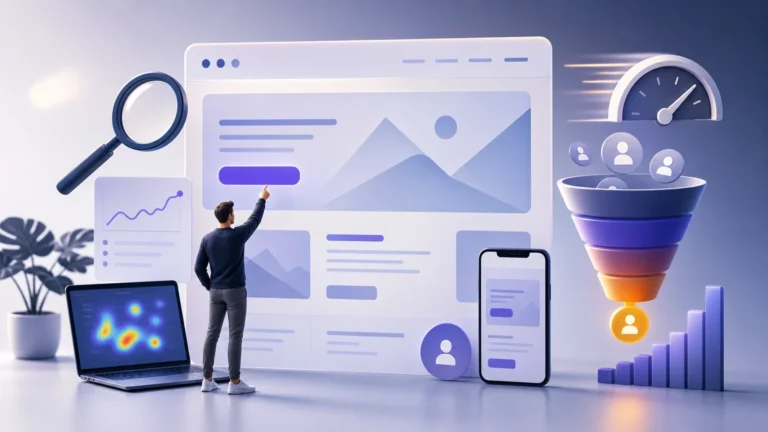 UX strony firmowej – ilustracja redakcyjna