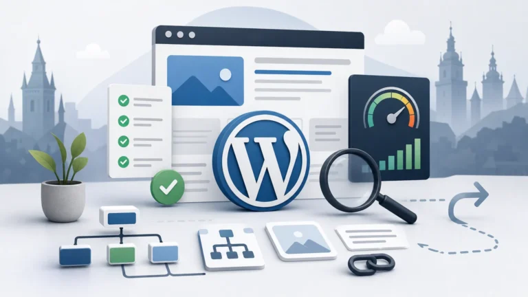 WordPress SEO – ilustracja redakcyjna