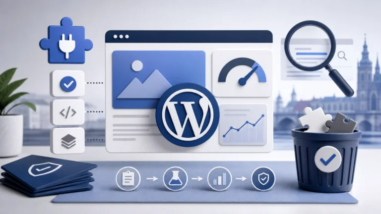 wtyczki WordPress – ilustracja redakcyjna